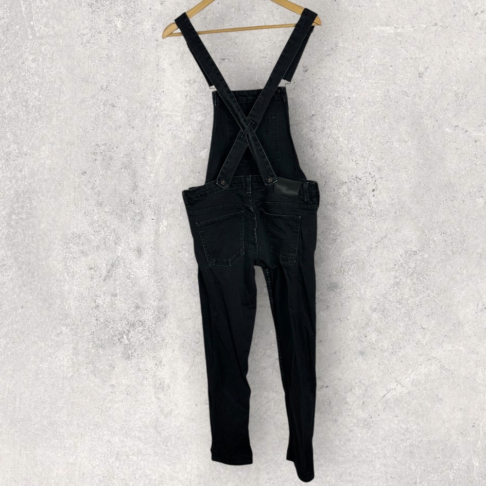 Naked Famous‎ Japanese Denim Black Overalls Womens Size Medium Canada Made Jeans - Picture 5 of 16